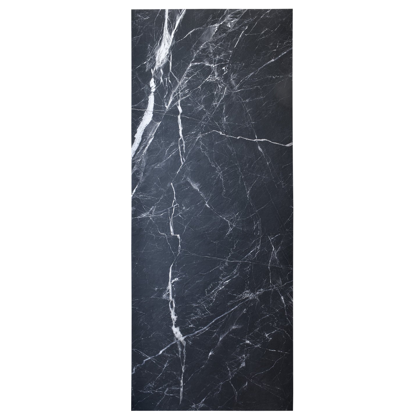 Panneau d'habillage mural en résine effet marbre noir nervures blanches et grises