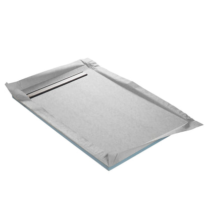 Receveur de douche � carreler Mono pente avec caniveau excentr� en inox 70x7 en inox
